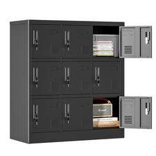 9-door Employee Metal Storage Lockers 4 Office Gym School You Name It