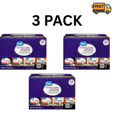 Great Value Coffee Pods Variety Pack Medium Roast 24 Count Pack of 3
