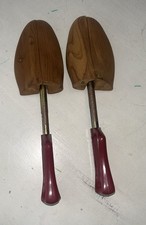 FLORSHEIM Travel Shoe Trees Cedar Wood Rochester 5 Red Handle Pair