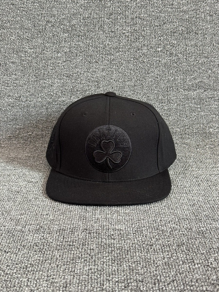 Mitchell & Ness Boston Celtics Snapback Black Flat Brim Hat S1340