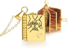 For Daughter-My Incredible Book Necklace,To My Daughters from Mom and Dad Book N