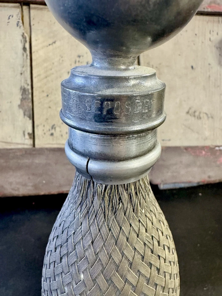 BOTELLA SELTZER DE SODA FRANCESA RARA ANTIGUA DE 1890 MARCA DEPOSEE PLATA Foto 3 de 4
