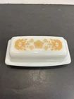 Vintage Pyrex Butter Dish “Butterfly Gold” Pattern 72-B Milk Glass
