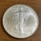 1996 $1 American Silver Eagle Gem Uncirculated Light Toning