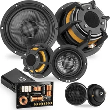 XQS653KIT 350W RMS 6.5" X-Series 3-Way Component Speaker System w/ Carbon Fiber