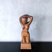 Midcentury large hand carved