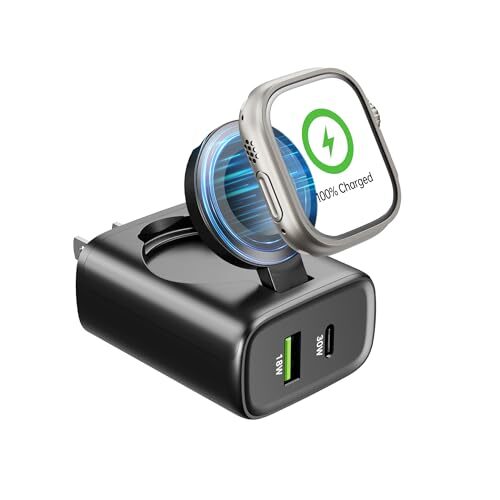 3 in 1 Apple Watch Charger,33W Foldable Fast Charging Block for iPhone Apple - Photo 5 sur 7