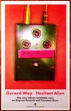 GERARD WAY Hesitant Alien Ltd Ed New RARE Tour Poster! MY CHEMICAL ROMANCE