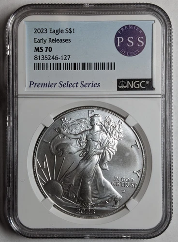 2023 American Silver Eagle 1 oz .999 Coin NGC MS70 PSS Series Early Releases