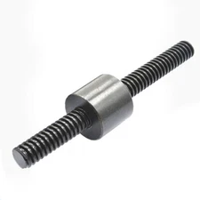 T10-T60 Trapezoidal Left-Hand Threaded Rod Lead Screw Length 1000mm, Steel Nut