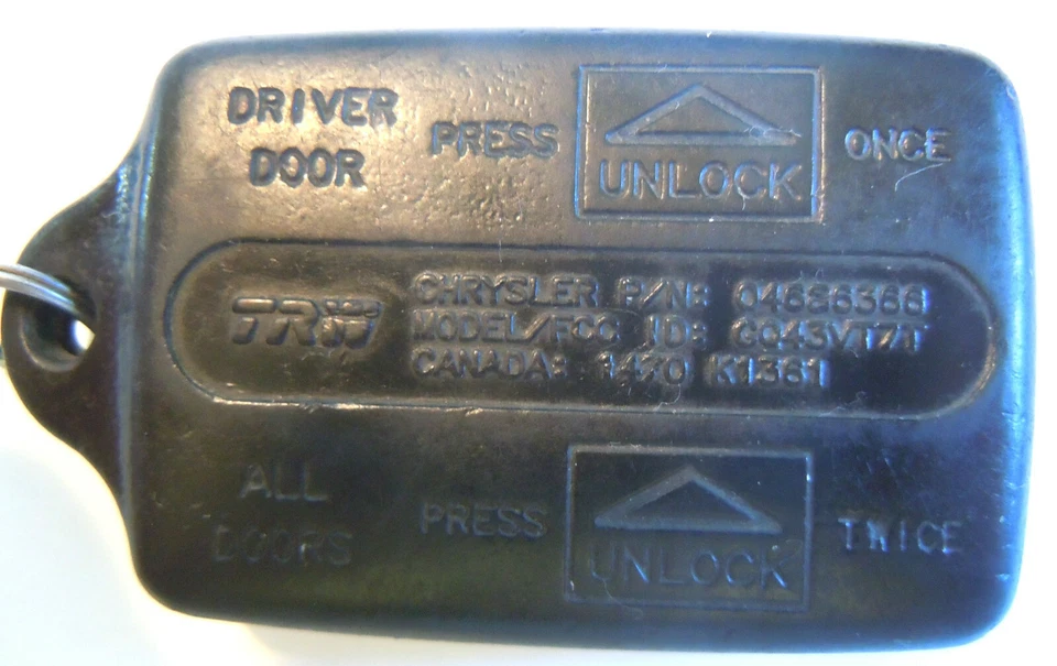 1996-1998 Plymouth Voyager chave remota sem chave alarme transmissor de controle de carro - Imagem 4 de 4