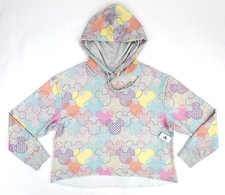 Disney Parks Women  s Mickey Mouse Icon Cropped Hoodie Sz LARGE