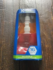 2 PACK- XGear Reusable Hydration Packs with Carabiners Hiking/Camping 16 Oz