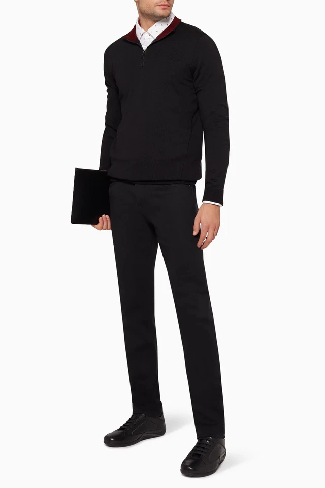 HUGO BOSS x Porsche Borselli Half 1/4 Zip Mock-Neck Wool Sweatshirt Pullover M - Image 4 of 4