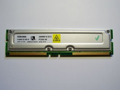 256MB 800MHz PC800 184-Pin RIMM 45ns ECC