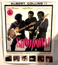 VTG Albert Collins Showdown! PROMO POSTER 23x28in BLUES Buddy Guy/Robert Cray