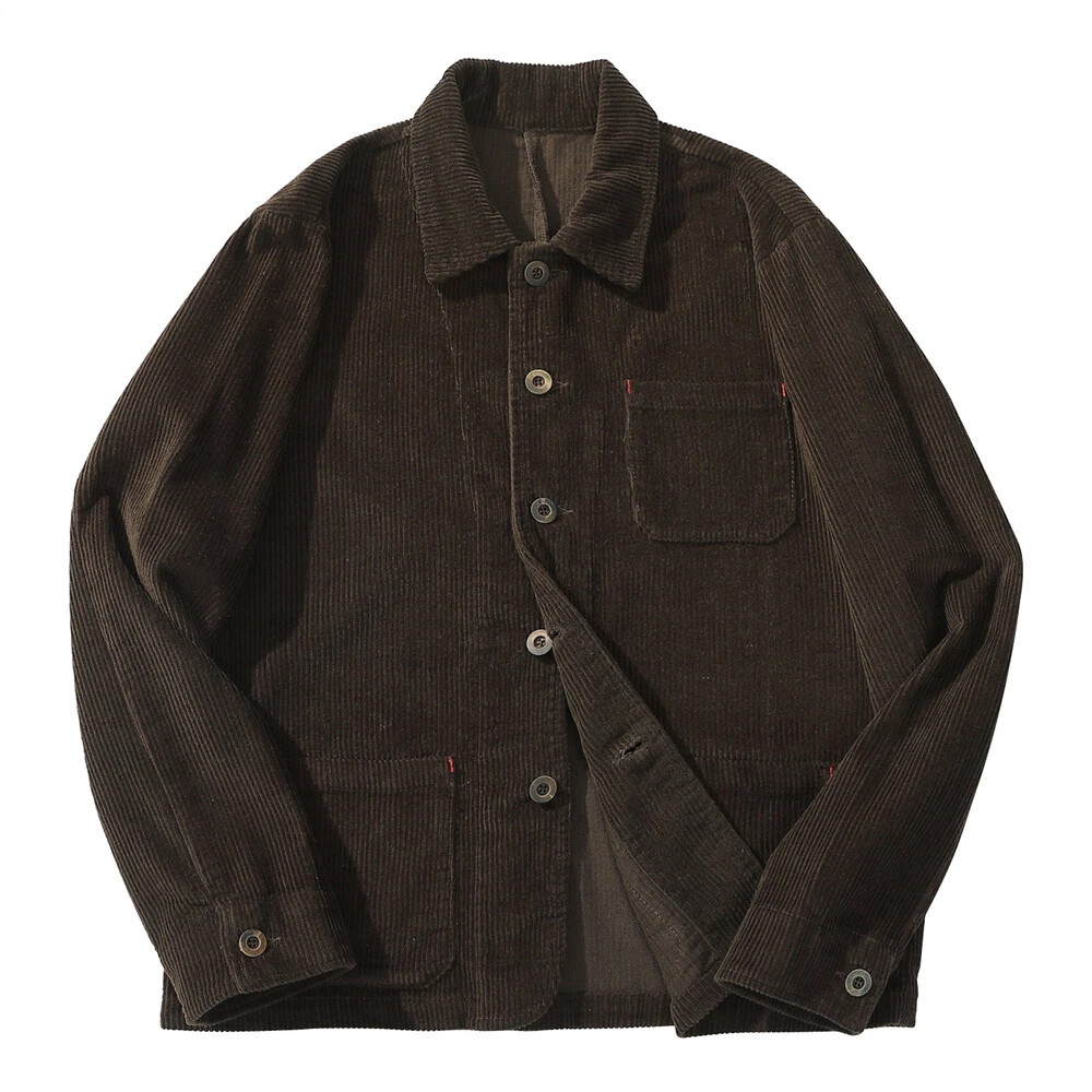Men's Warm Winter Corduroy Jacket Fleece Jacket Casual Coat