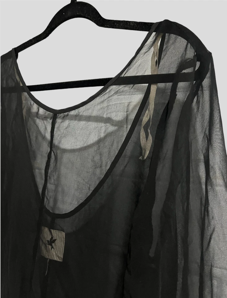 NUEVO CON ETIQUETAS $100 Vestido Top Negro Transparente de Natación One Tea Spoon Espalda Baja Talla 12 Foto 4 de 4