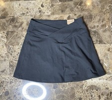 Victoria's Secret Pink Active Cotton High Waist v Crossover Skort Black Size L