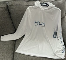 HUK Men's Pursuit Vented Long Sleeve Hoodie Fishing Shirt Hooded NWT  Size XXXL