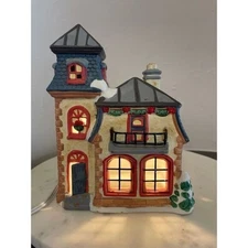 Longrich Ceramic Christmas Village Home Vintage 1999