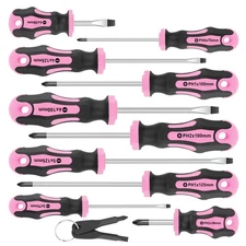 Amartisan 10-Piece Magnetic Screwdrivers Set 5 Phillips and 5 Slotted Tips Pr...