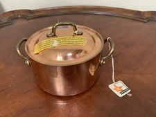 Reinkupfer Copper Brass Covered Mini Casserole/Butter Warmer 5 x 3" Germany NWT