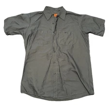 Red Cap Men’s Work Mechanic Shirt Blue Pre Owned Button Up Size Large