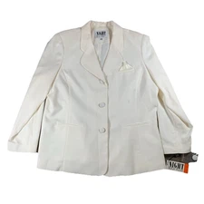 Night Studio NY New York White / Ivory Blazer Suit Jacket Size 18