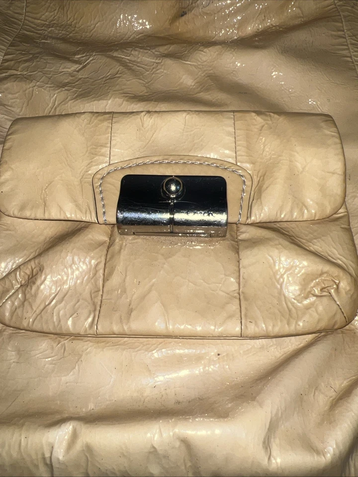 Bolso de Mano COACH💥HALLAZGOS RAROS💥L Editorial Patente Cuero Tostado Camel Zoe Hobo Foto 4 de 4