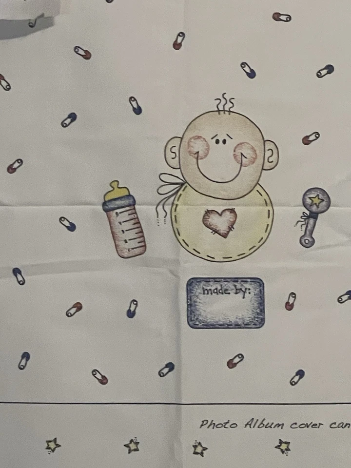 Darling 1997 All About Baby Scrapbook Cover Sewing Fabric Panel - Image 3 of 4