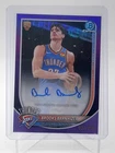 BROOKS BARNHIZER 2025-26 BOWMAN CHROME PURPLE ROOKIE AUTO /250 Q6633