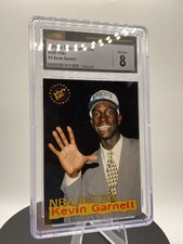 KEVIN GARNETT 1995-96 TOPPS STADIUM CLUB #5 ROOKIE DRAFT PICKS RC CGC 8