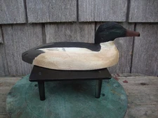 MINIATURE MERGANSER DECOY PRIMITIVE FOLK ART  NEW YORK LURE NR