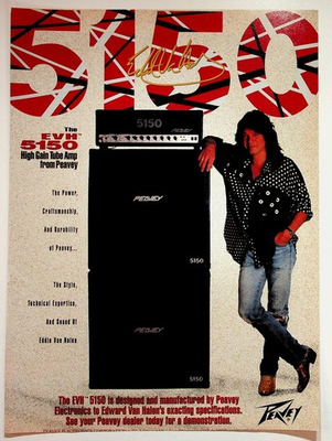#ad Peavey EVH 5150 High Gain Tube Amp Original 1992 Print Advertisement 8x11 $13.50