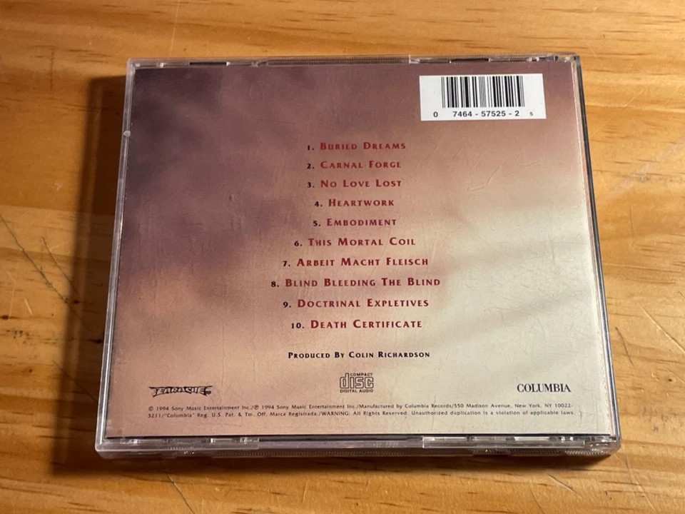 Carcass – Heartwork CD Earache / Columbia 1994 CK 57525 US original hype sticker - Image 2 of 3