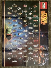 LEGO Star Wars 75054 Snowspeeder AT-AT Poster 33"x23" Dual-Sided Minifigure