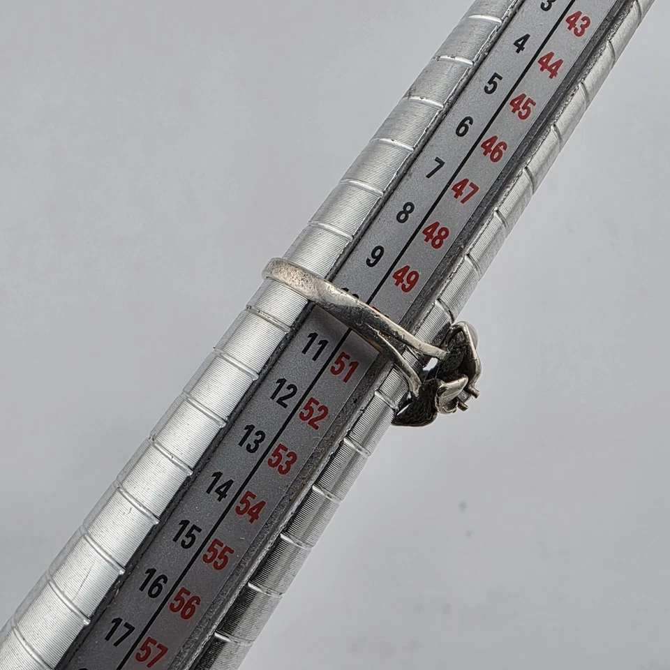 Anillo Flor Plumeria Hawaiana Circonita Cúbica Plata Esterlina Talla 5.25 Joyería Foto 4 de 4