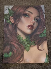 Comic Art - Poison Ivy - Airbrush, Markers, Pastel Pencils - 9X12 by A. Rigoni