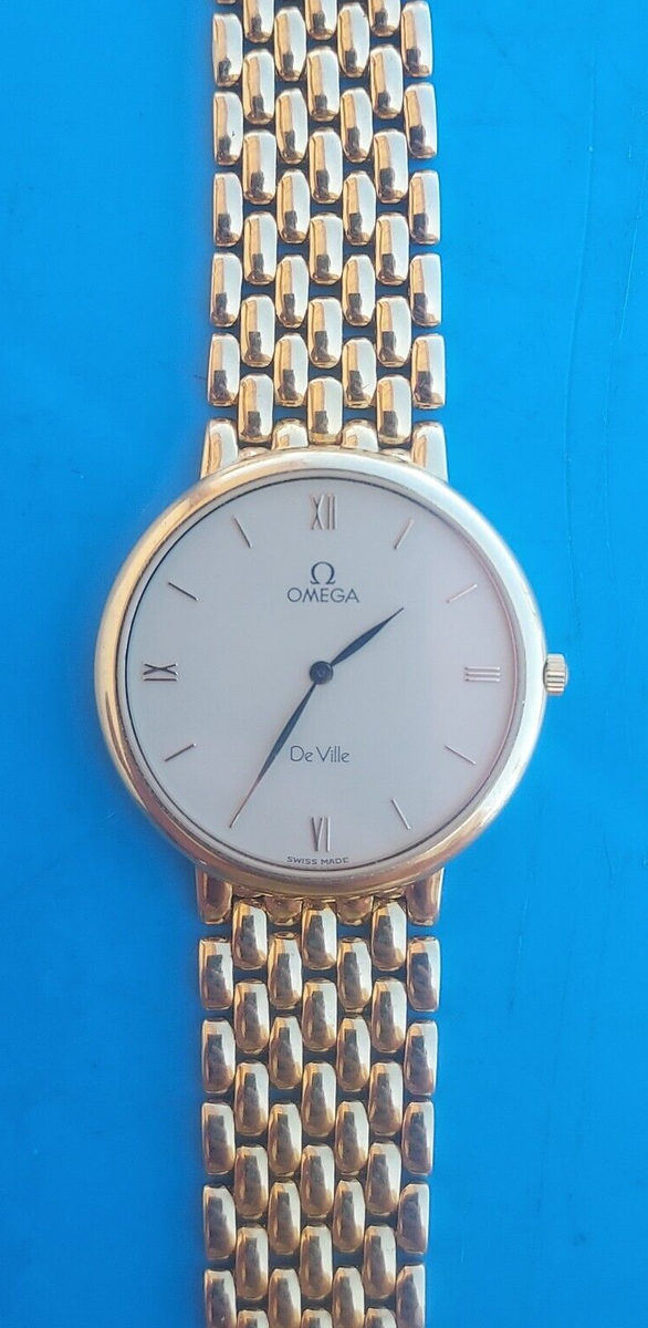 OMEGA De Ville Quartz Watch 1 11/32in 18K 750 Solid Gold 1500/820