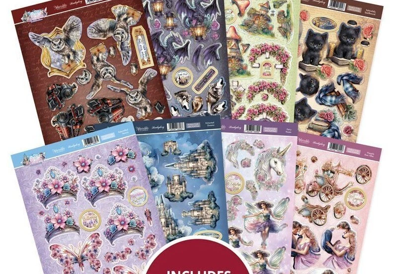 Hunkydory - A TOUCH OF MAGIC DECOUPAGE TOPPER SHEETS - 8 OPTIONS AVAILABLE.