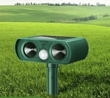 Solar Animal Repellent Ultrasonic Animal Deterrent Scare Rabbit Raccoon Squirrel