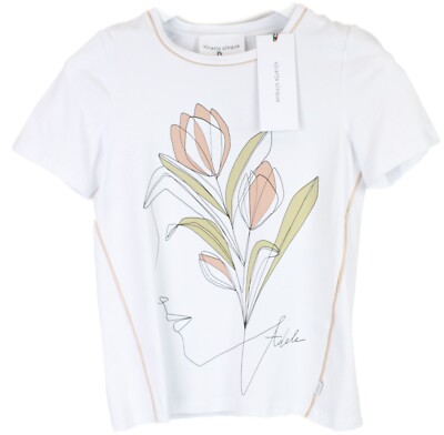 Vicario Cinque T-Shirt Womens Small Short Sleeve Pattern Round Neck Jersey