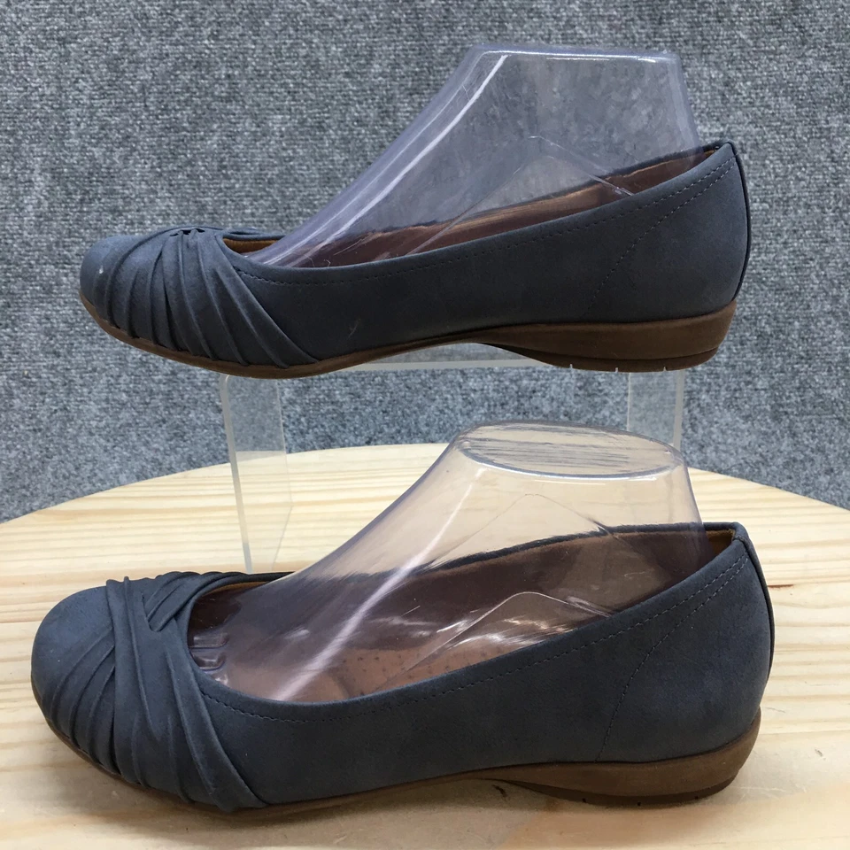 Zapatos sin cordones naturales Soul para mujer 7,5 M femeninos informales planos azul imitación cuero Foto 2 de 4