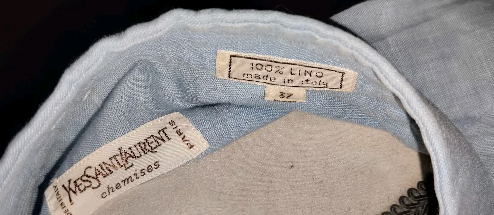 Yves Saint Laurent Camicia Vintage 100% Lino