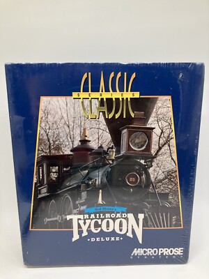 Sealed Vtg Microprose Strategy Classic Series Sid Meier's Railroad Tycoon Deluxe