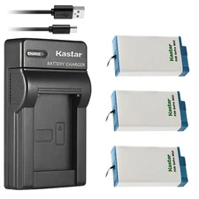 SLIM Charger & 3 battery for GoPro MAX 360 Waterproof Action Camera