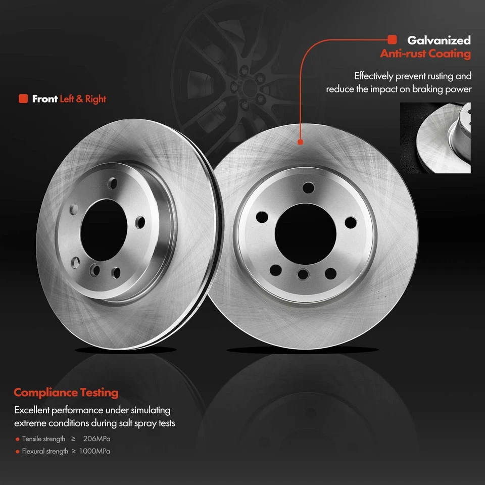 Передние дисковые тормозные диски и керамическая тормозная колодка + ступичный подшипник для BMW E46 325Ci 2006 - Изображение 4 из 4