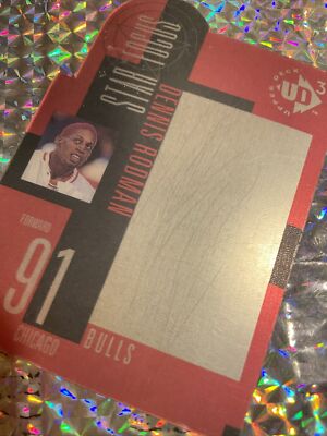 1996 UD-3 STAR FOCUS DIE CUT DENNIS RODMAN FOIL RARE BULLS #31 CSTR MORE RARE