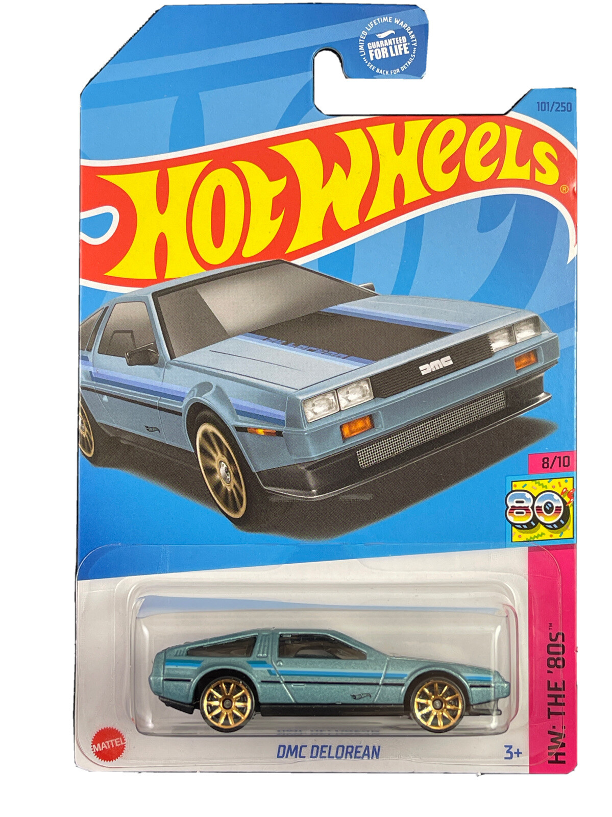 Hot Wheels 2023 HW: The '80s 8/10 Blue DMC Delorean